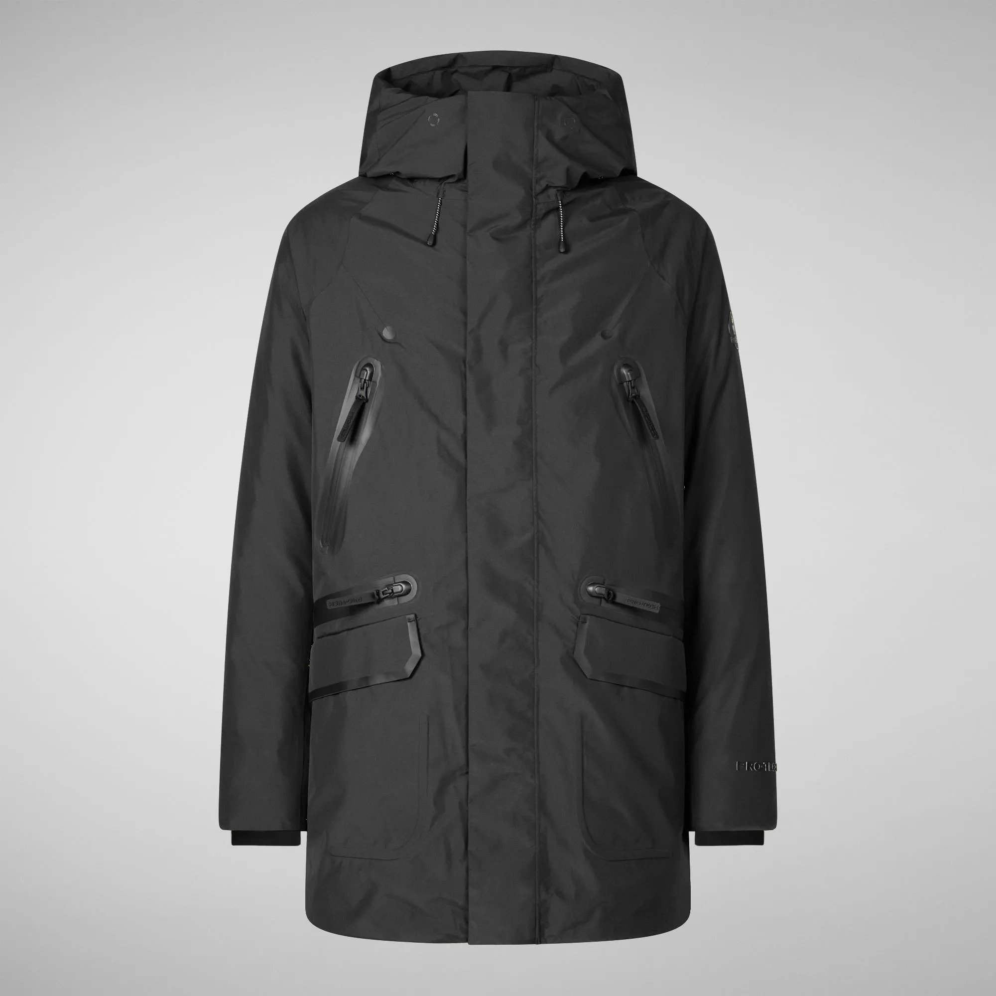 Man's hooded parka Harvey in black