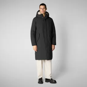 Man's hooded parka Killian in black