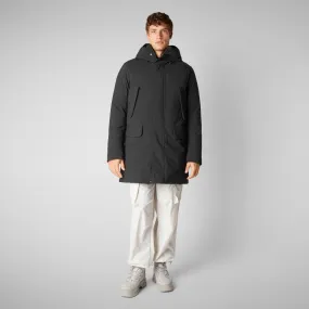 Man's hooded parka Wilson in black