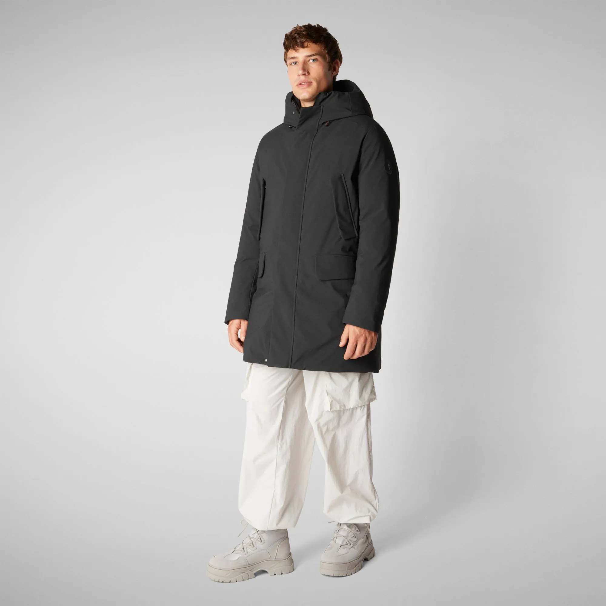 Man's hooded parka Wilson in black