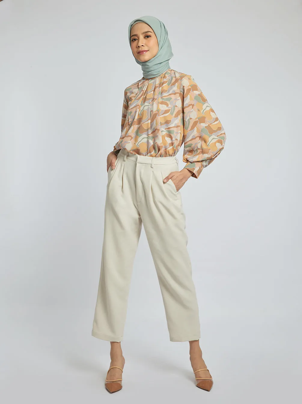 MARLOW PANTS PLAIN IVORY