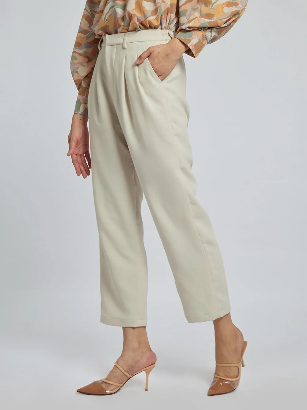 MARLOW PANTS PLAIN IVORY