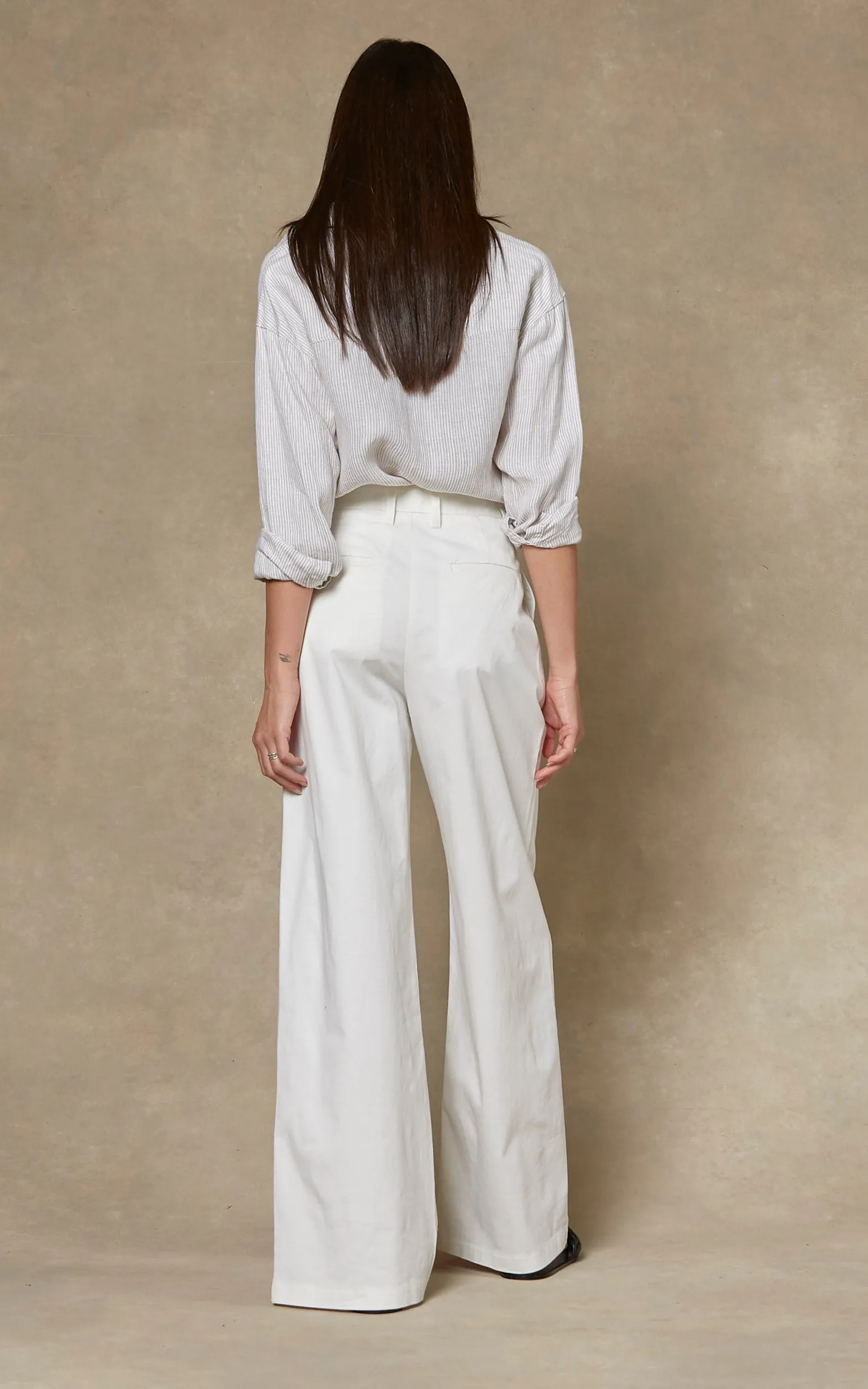 Maya Ivory Wide Leg Pants