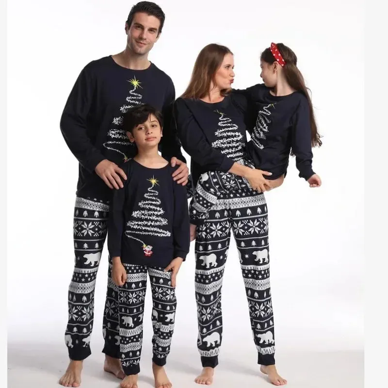 Merry Christmas Family Matching Outfits Pajamas Set Present Dad Mom