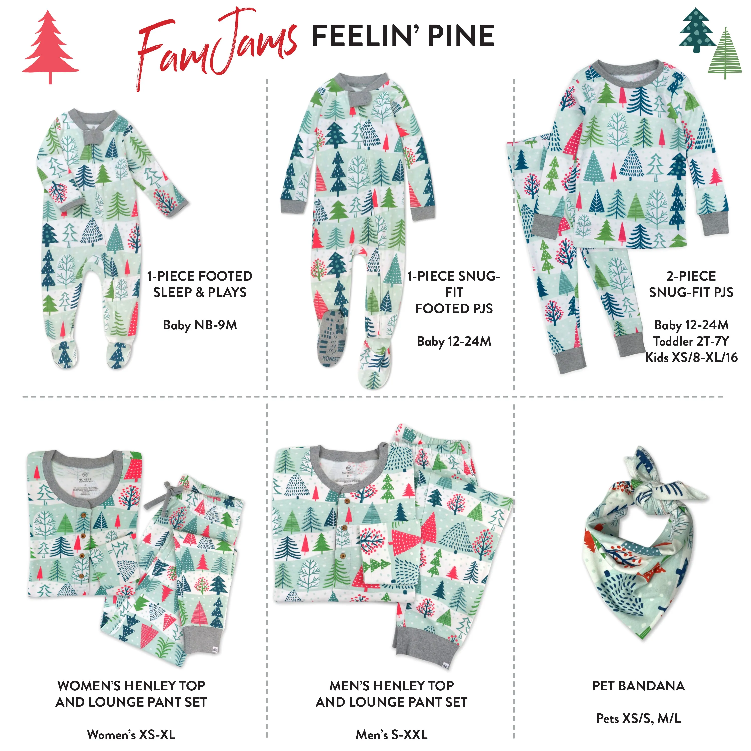 Organic Cotton Holiday Matching Family Pajamas