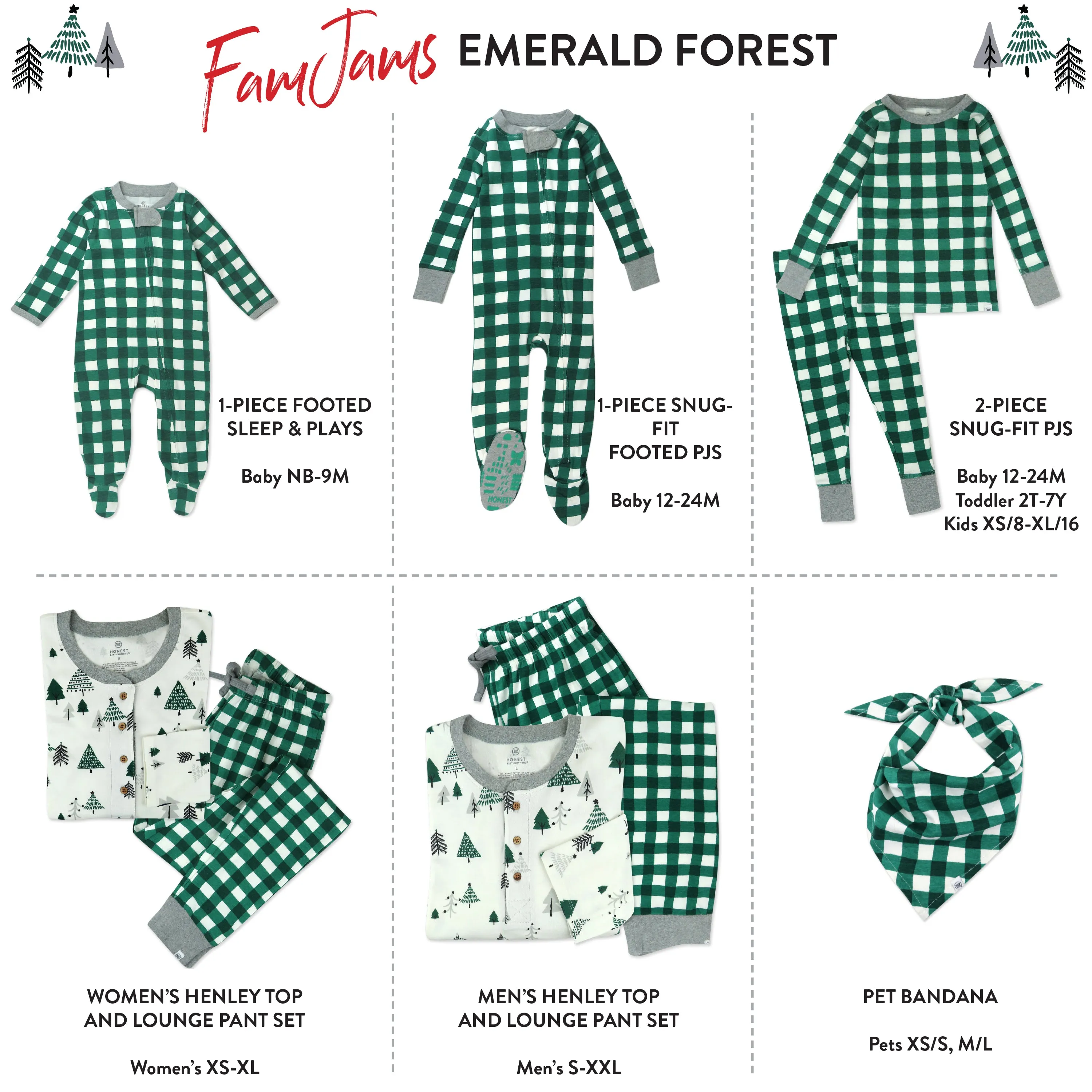 Organic Cotton Holiday Matching Family Pajamas