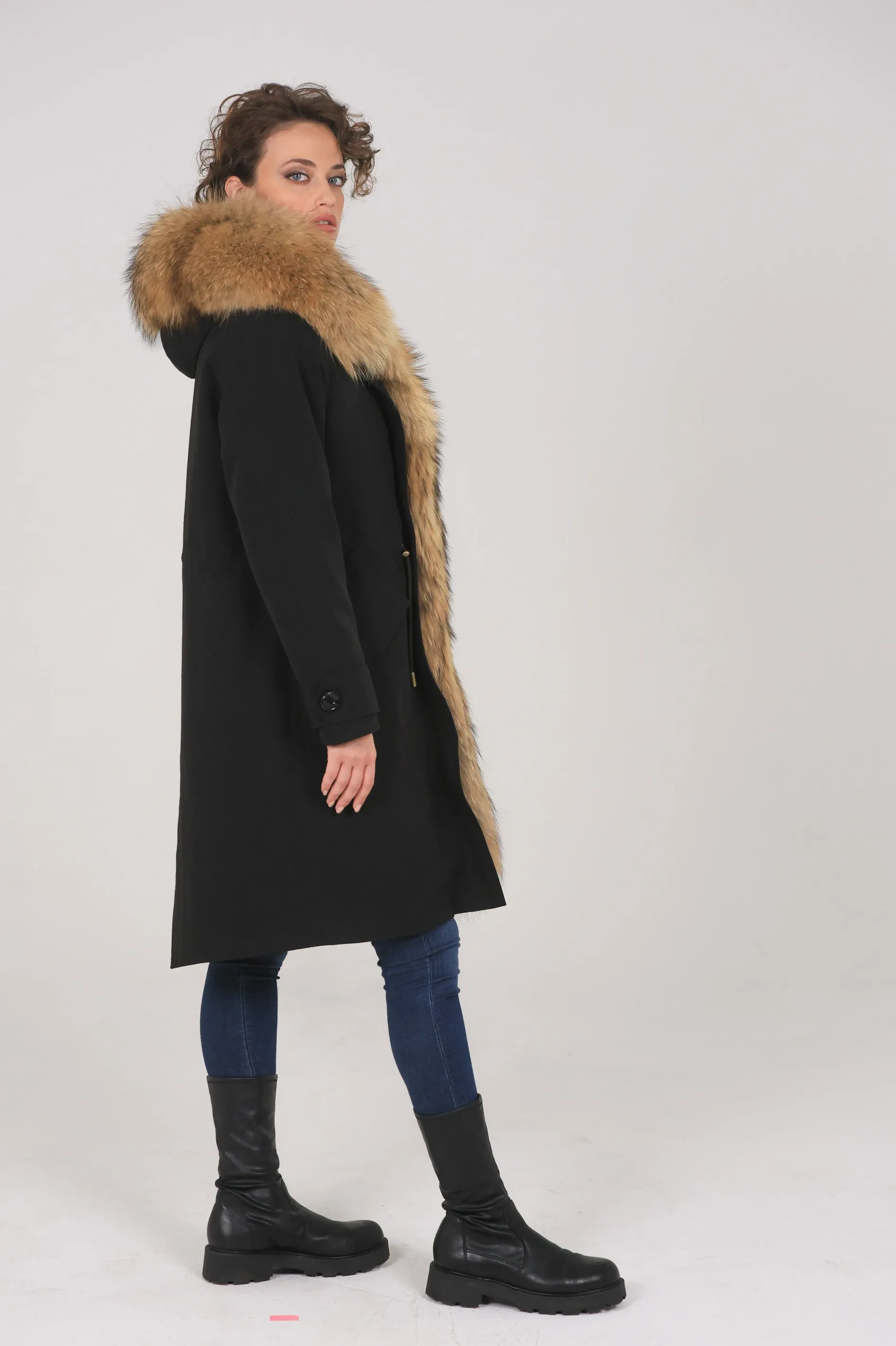 Parka in cotone tecnico impermeabile X-long raccon