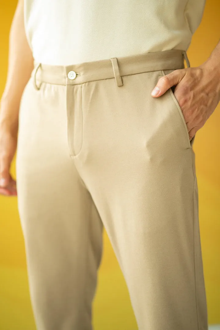 Peanut Brown Power-Stretch Pants