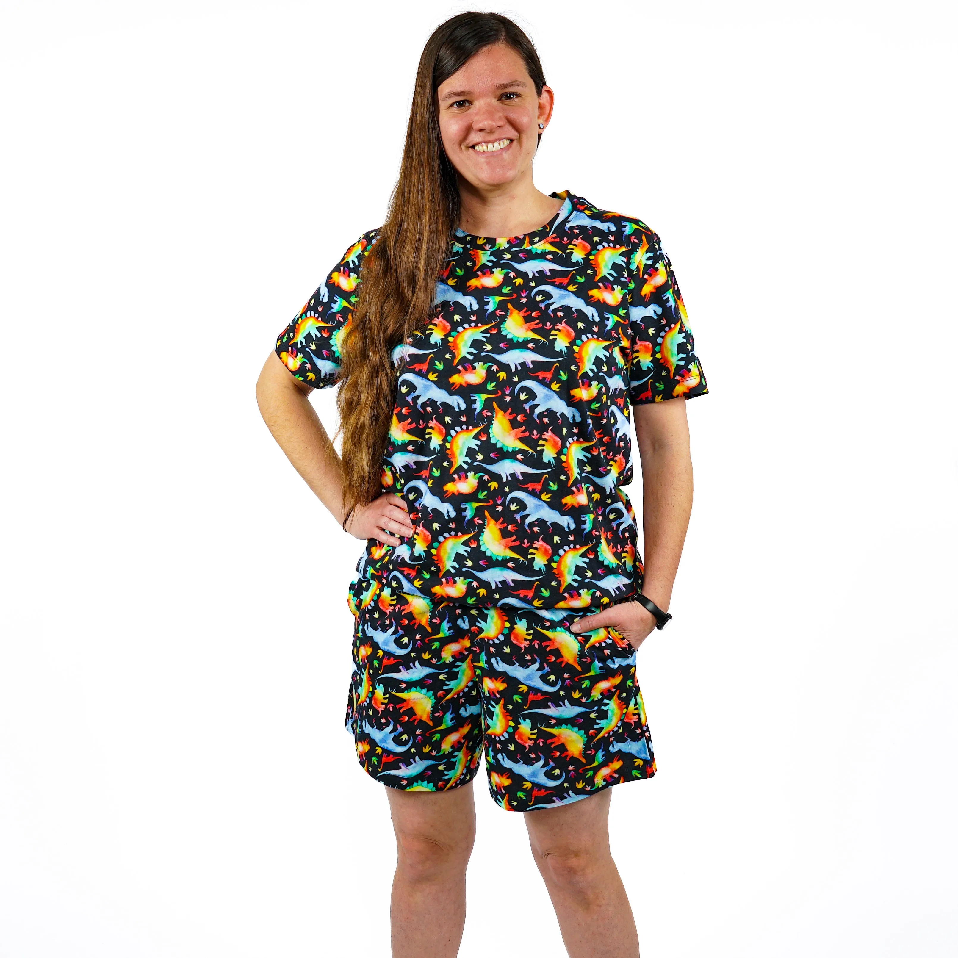 Rainbowsaurus Adults Pajamas Set