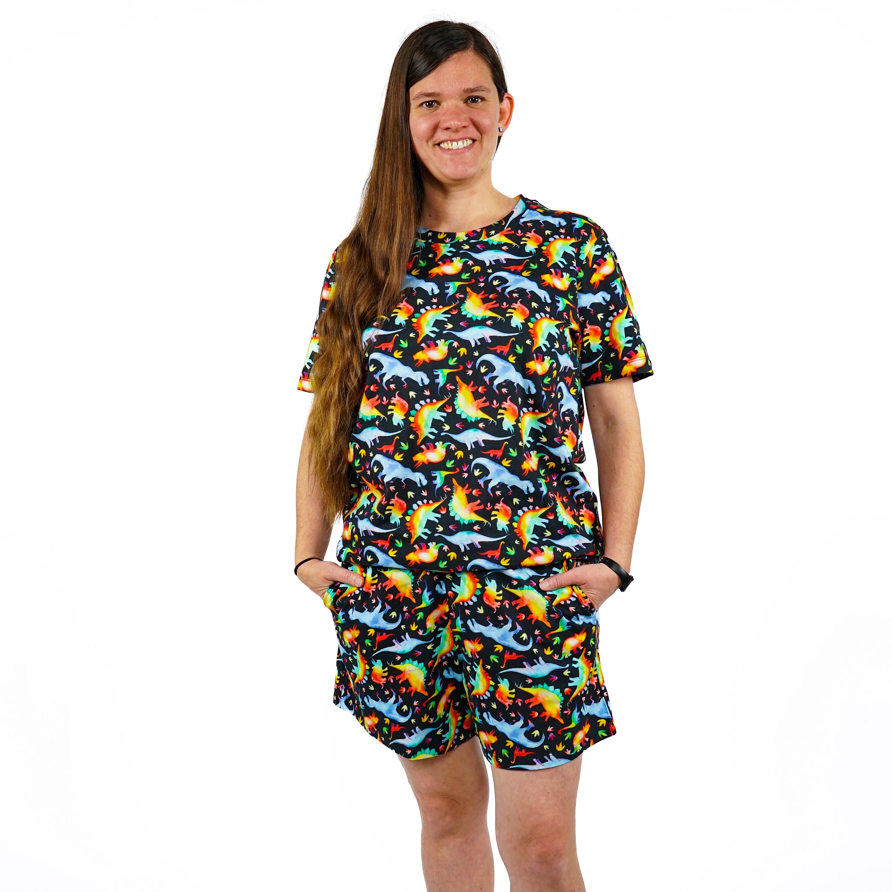 Rainbowsaurus Adults Pajamas Set