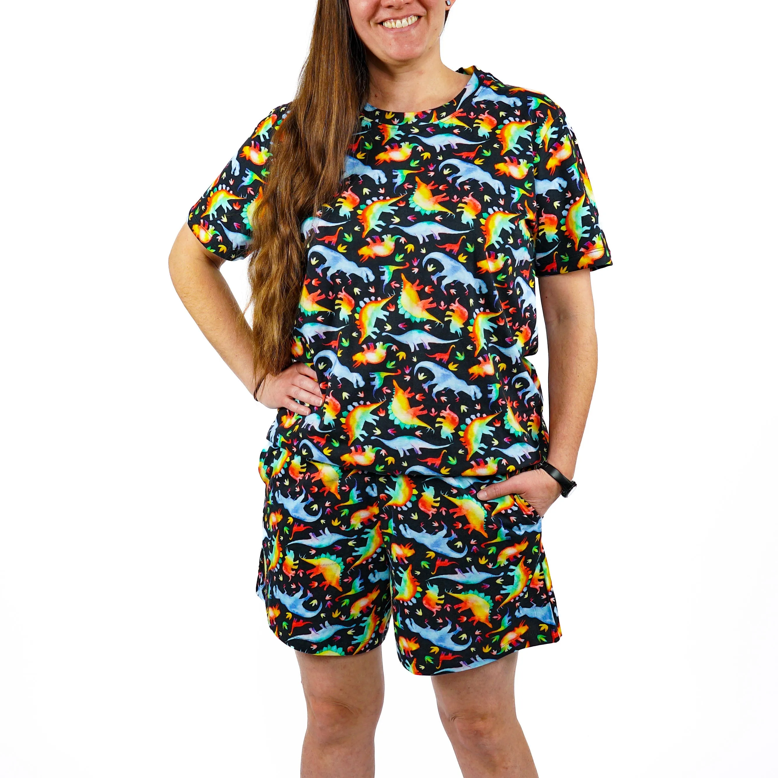 Rainbowsaurus Adults Pajamas Set