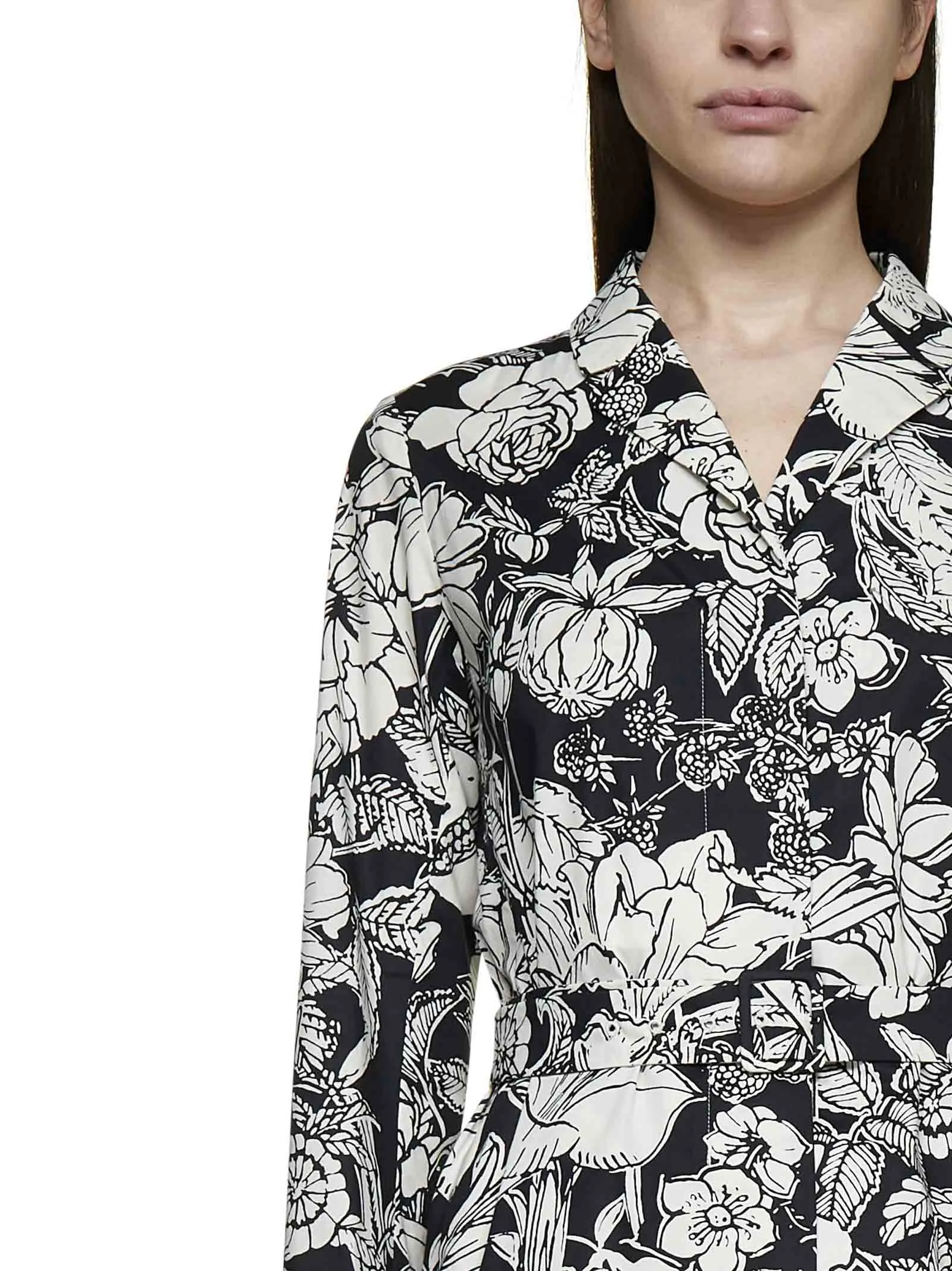 'S Max Mara All-Over Printed Long-Sleeved Jacket