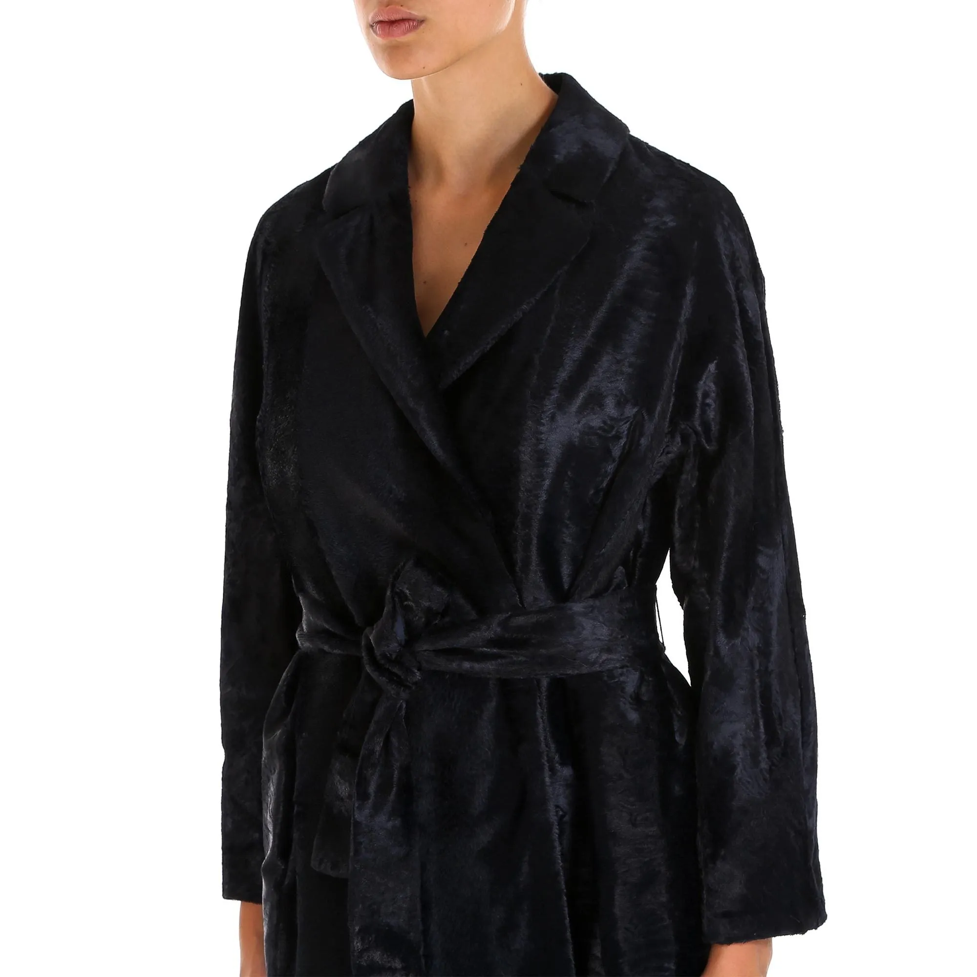 'S Max Mara Cotton-Blend Wrap Coat