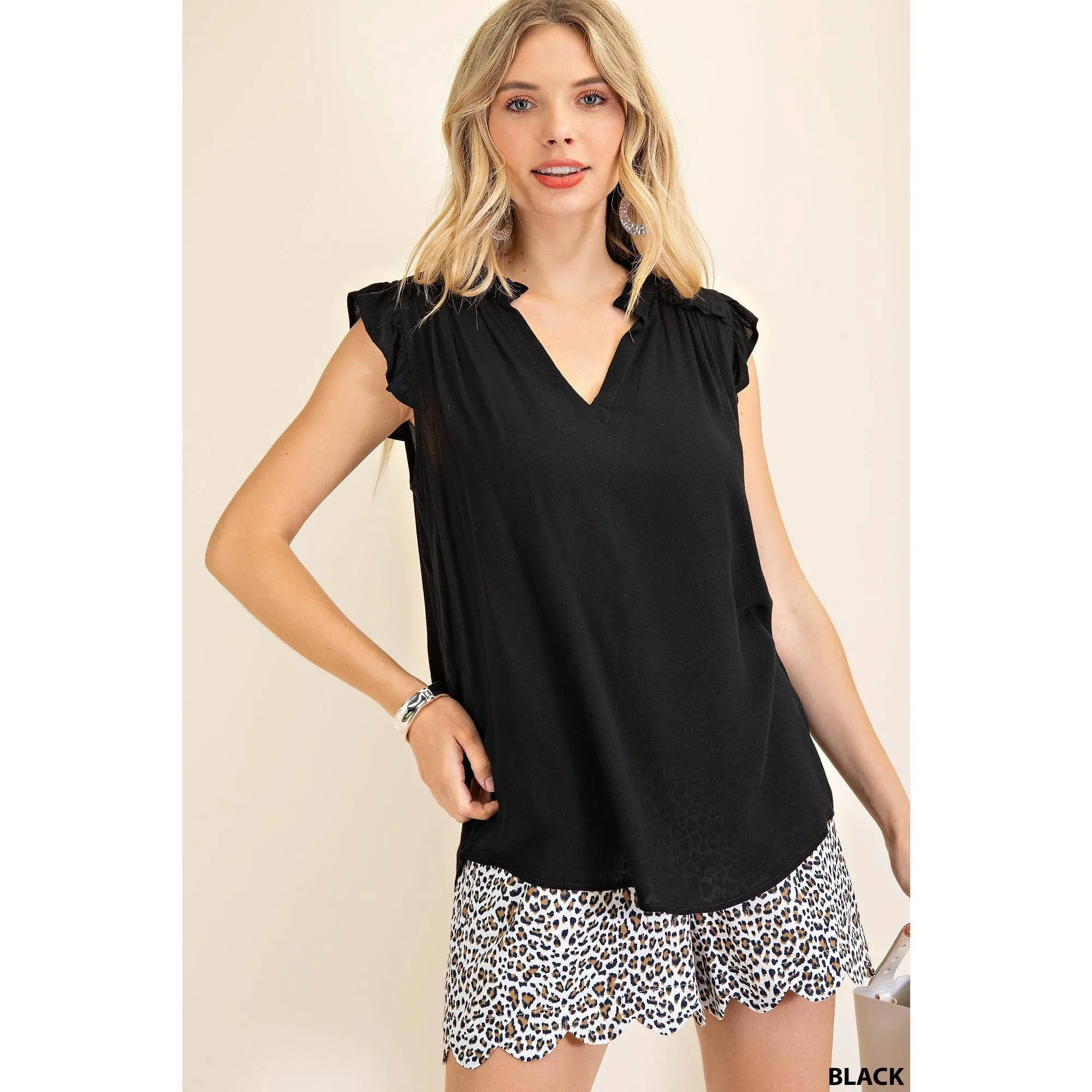 Stassi Ruffle Sleeved Top