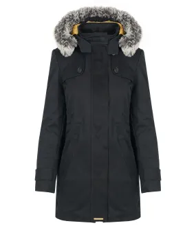 TROY Parka in Black - Faux Fur