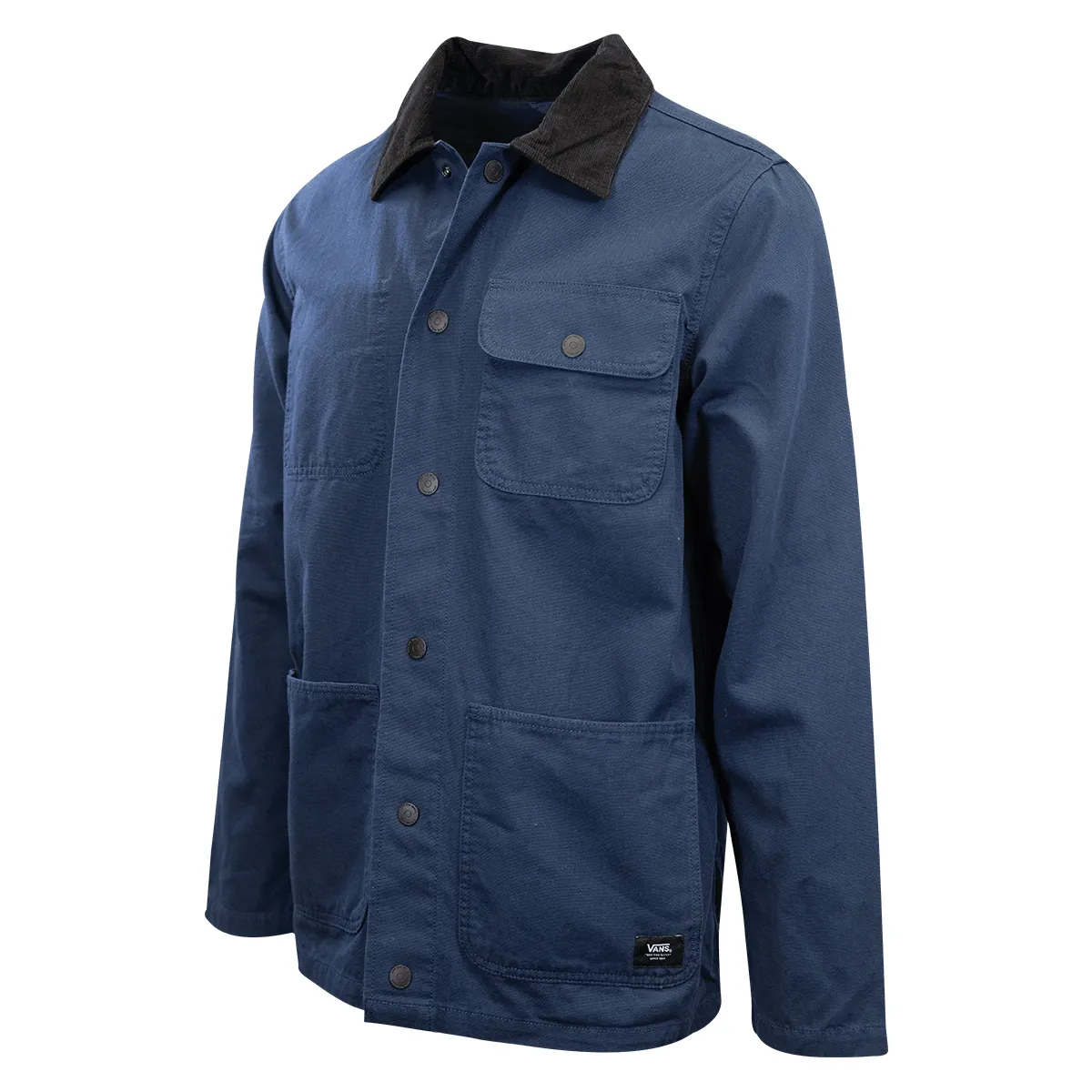 VANS Men's Dress Blue Drill Chore Snap On Button Coat (S03)