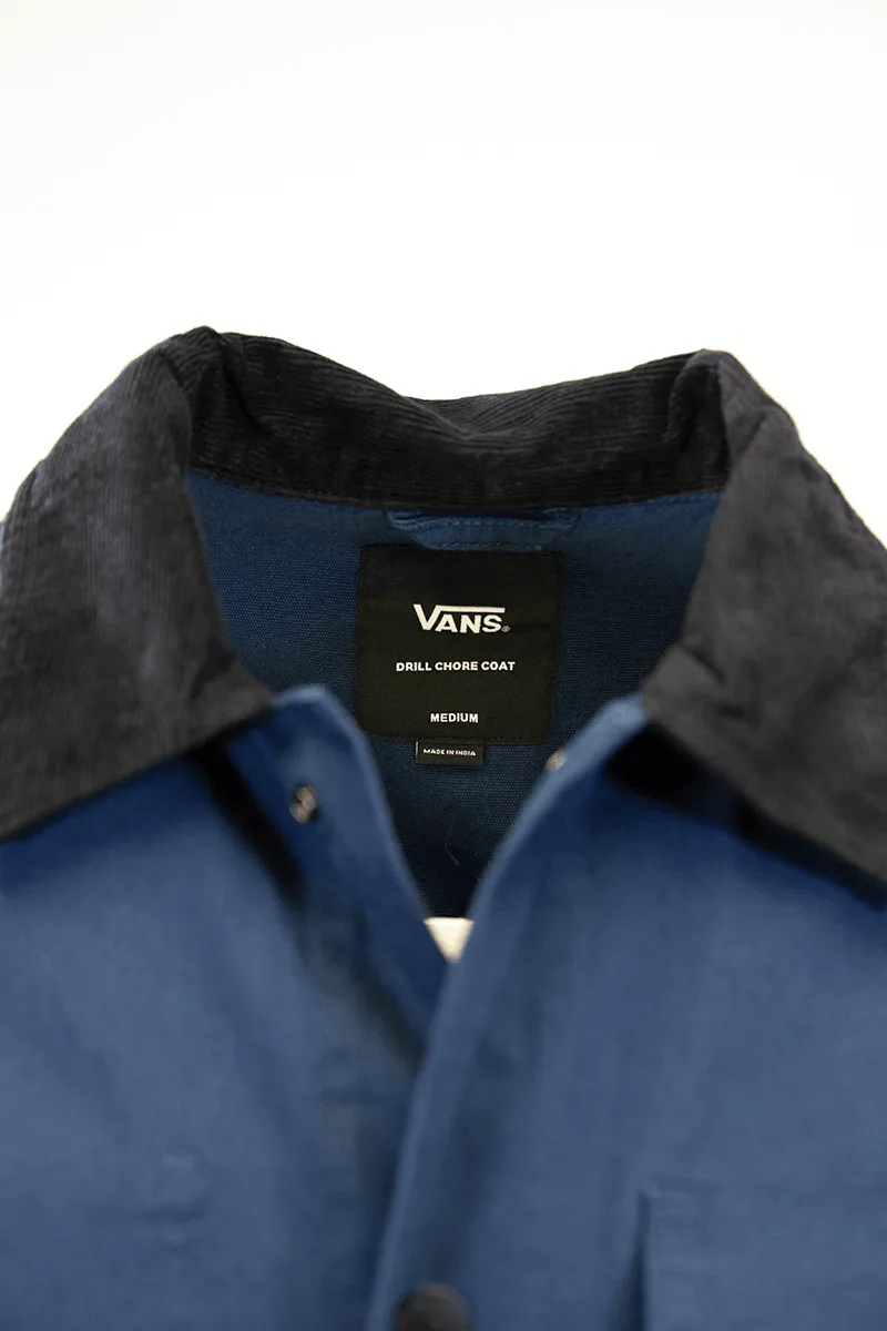 VANS Men's Dress Blue Drill Chore Snap On Button Coat (S03)