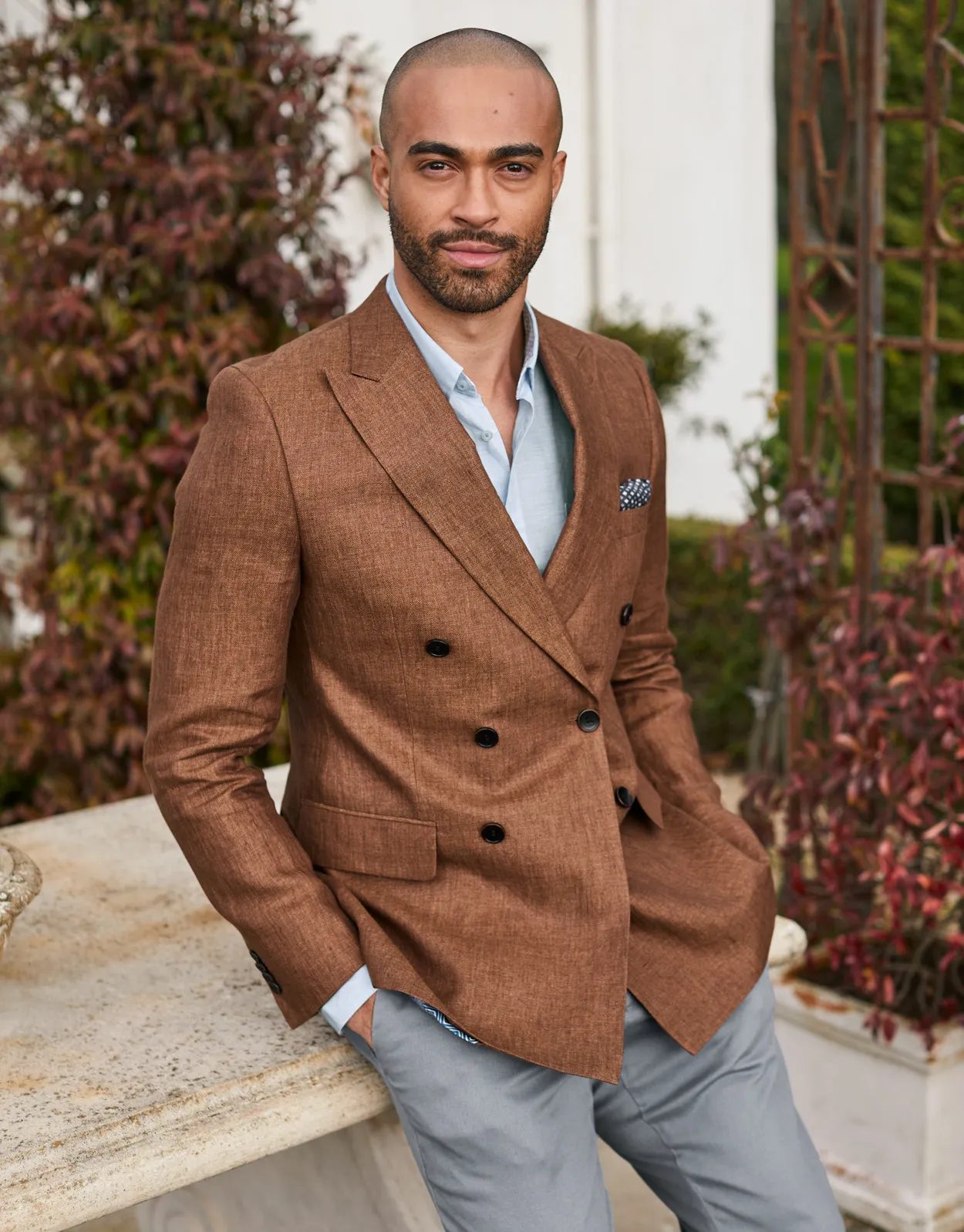 Whetu Tobacco Brown Linen Blazer