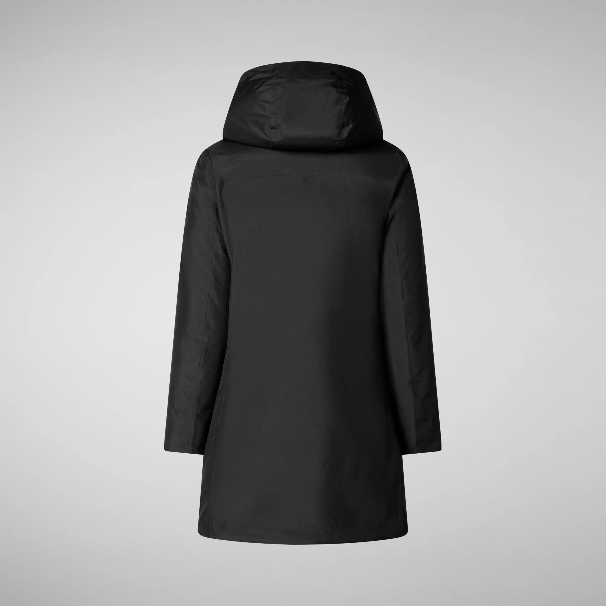 Woman's hooded parka Niko in black