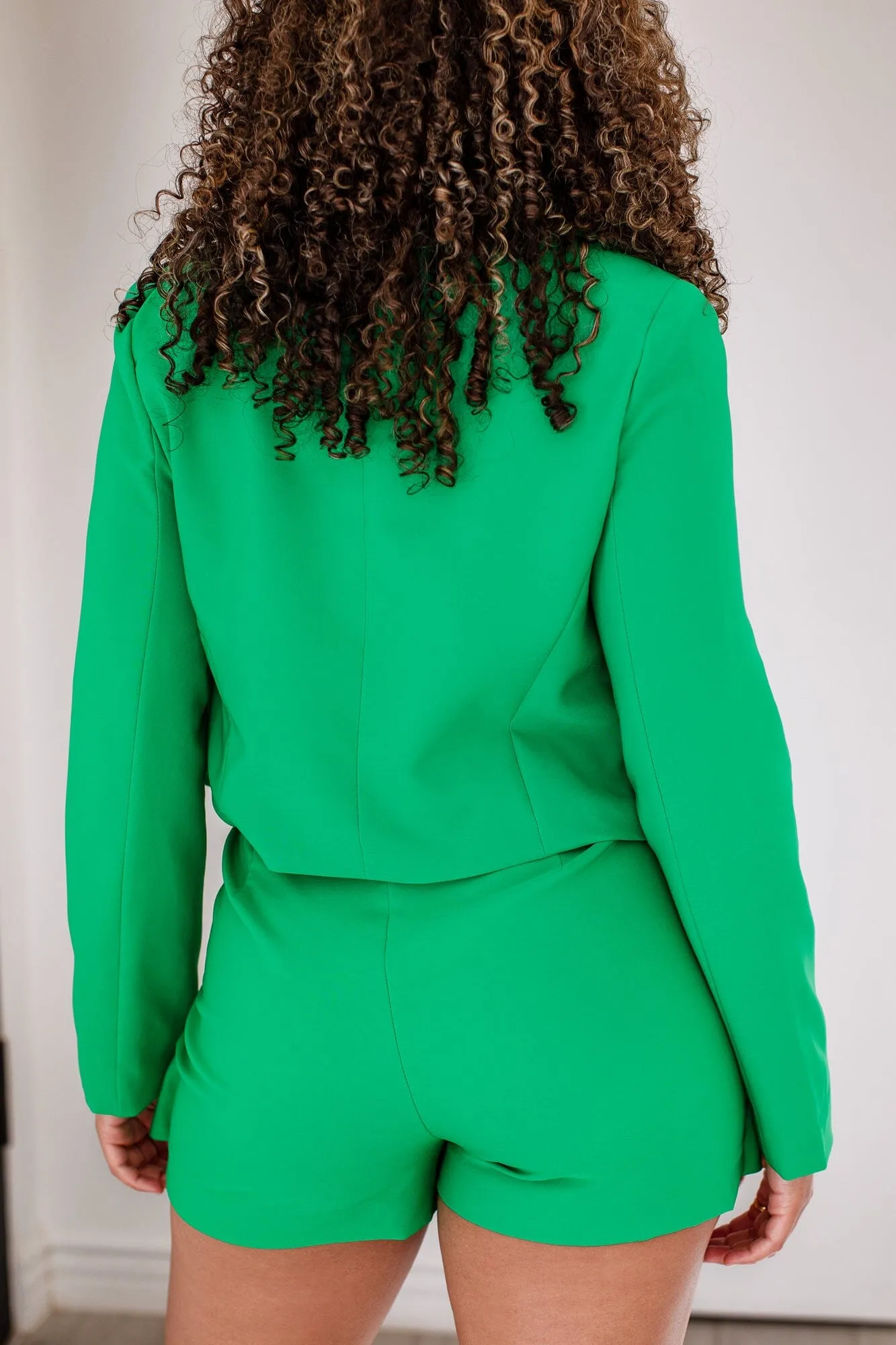 Wren Kelly Green Crop Blazer